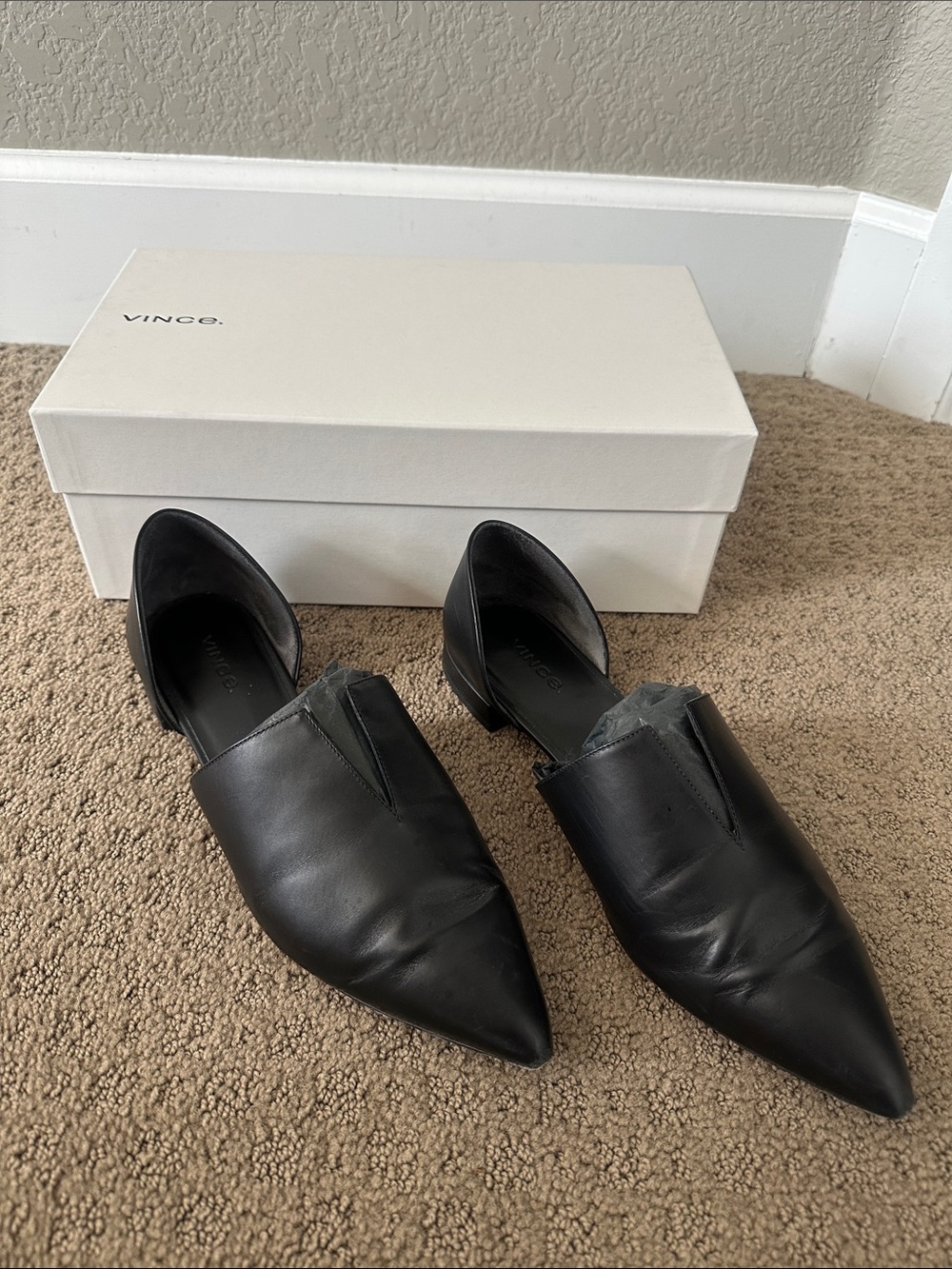 Vince Darlington Flats Black Leather - Picture 3 of 7
